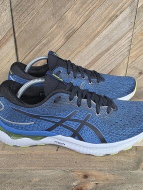 ASICS GEL-Nimbus 24 Mens Athletic Running Shoes Size 10.5 Blue Neon 1011B359
